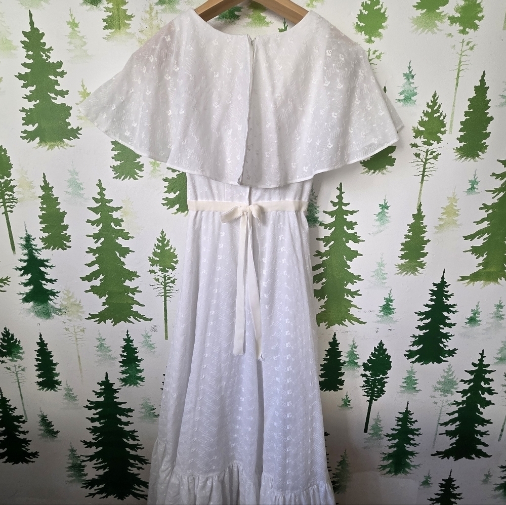 White Ruffled Prairie Dress - Picture 2 of 14
